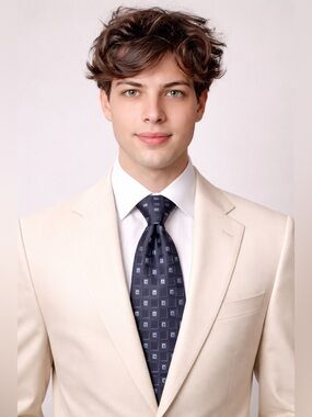 Classic Navy Patterned Tie